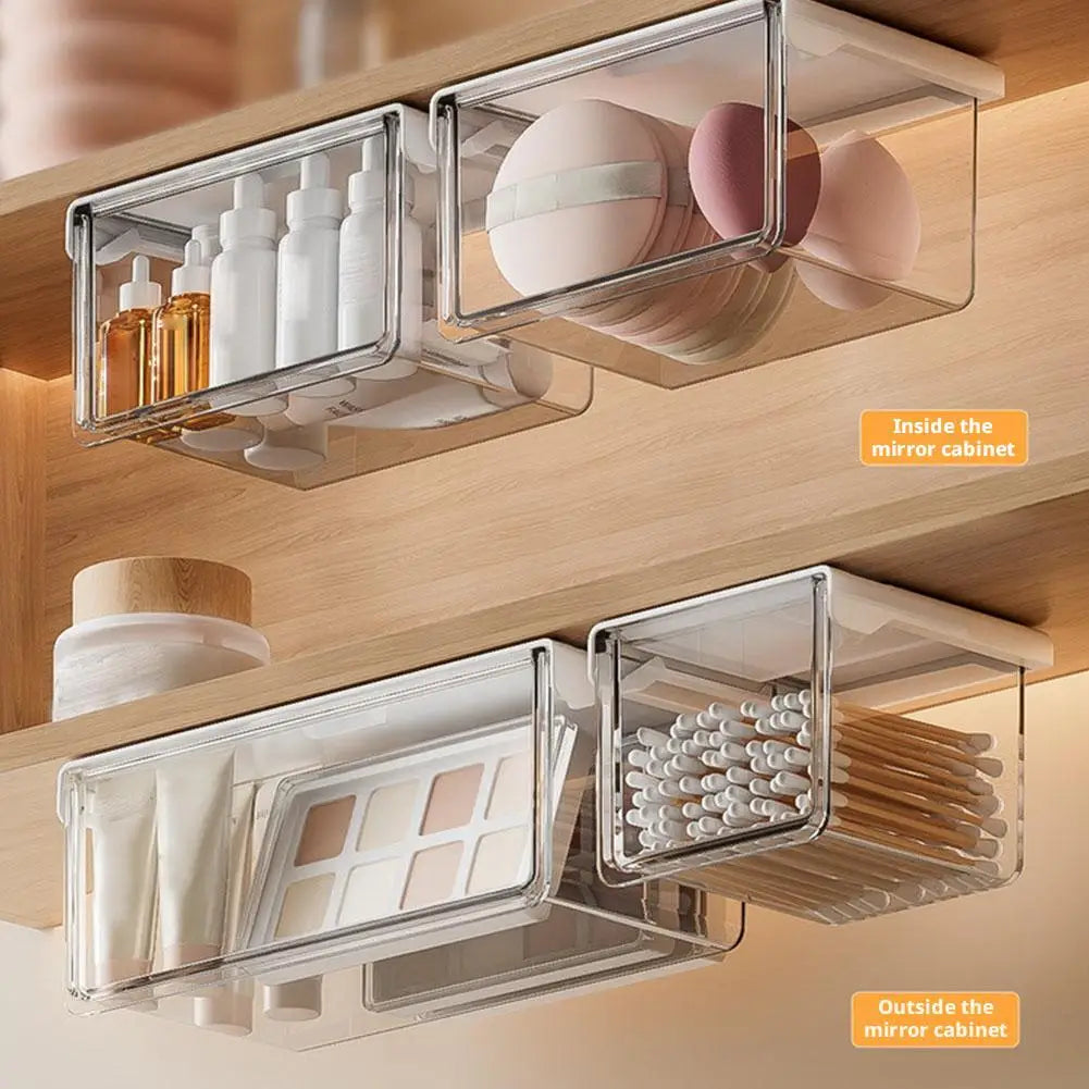 Self-Adhesive Under-Desk Drawer Organizer – Transparent Drawer Storage Organizer SPOT