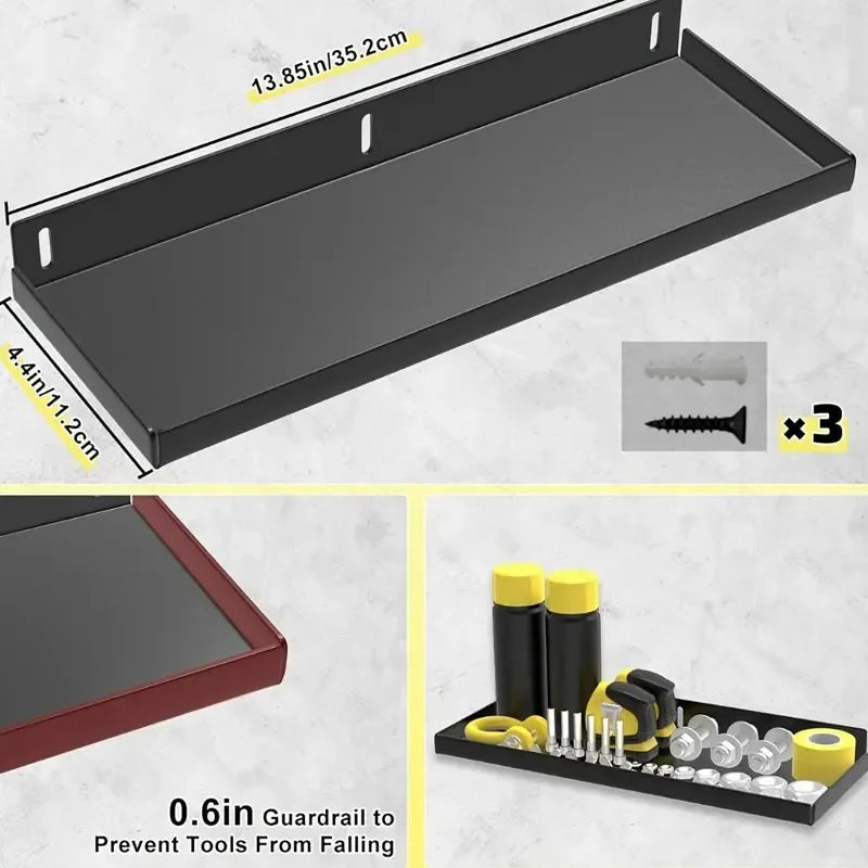 Wall-Mounted Heavy Duty Steel Tool Rack – Garage Organizer Wall Tool Rack SPOT