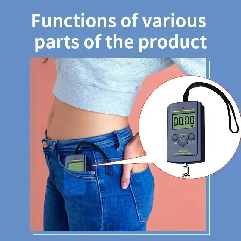 40kg Portable Digital Hanging Scale – Fishing, Luggage & Travel Digital Hanging Scale SPOT
