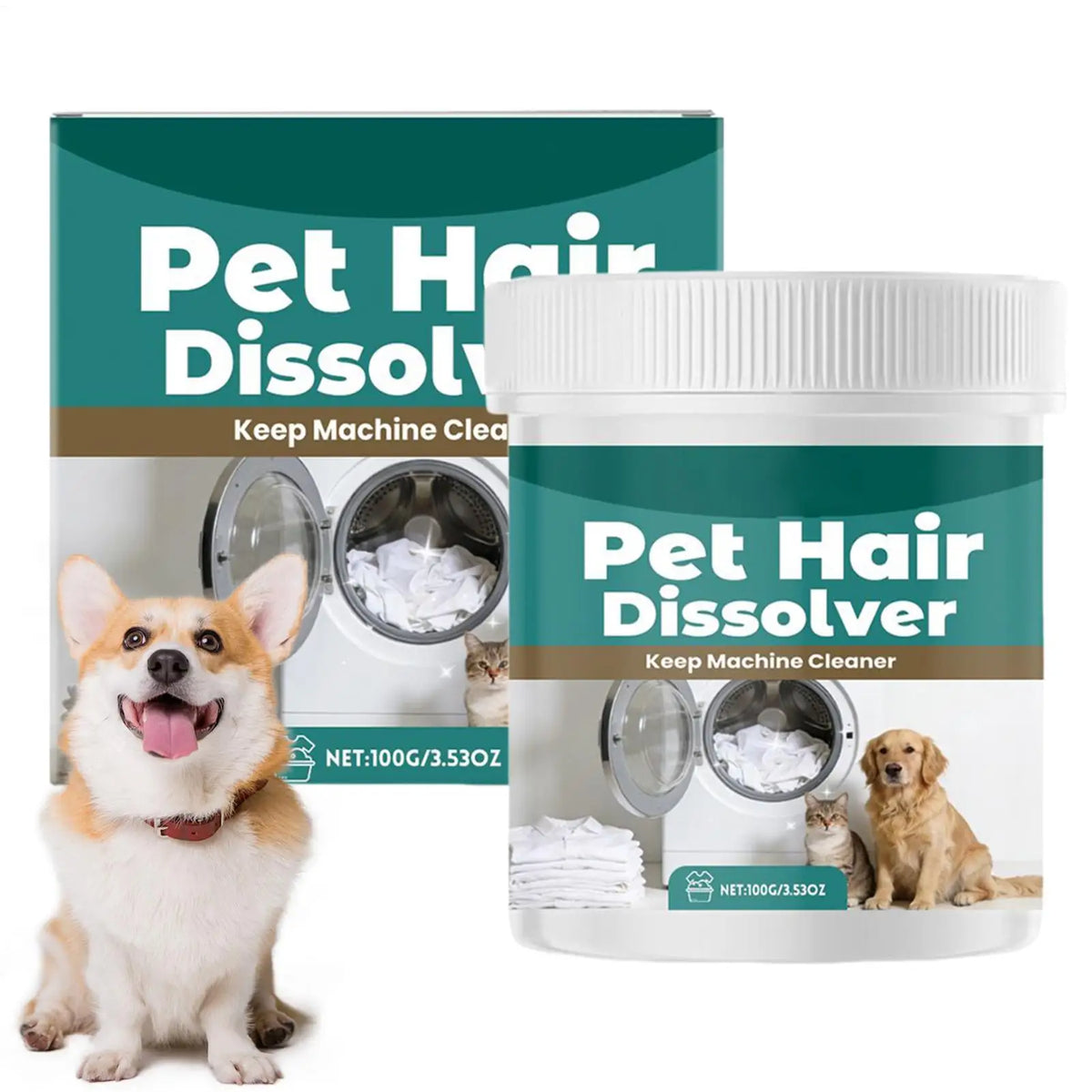 Pet Hair Dissolving Powder for Washing Machine – 100g Laundry Cleaning Powder SPOT