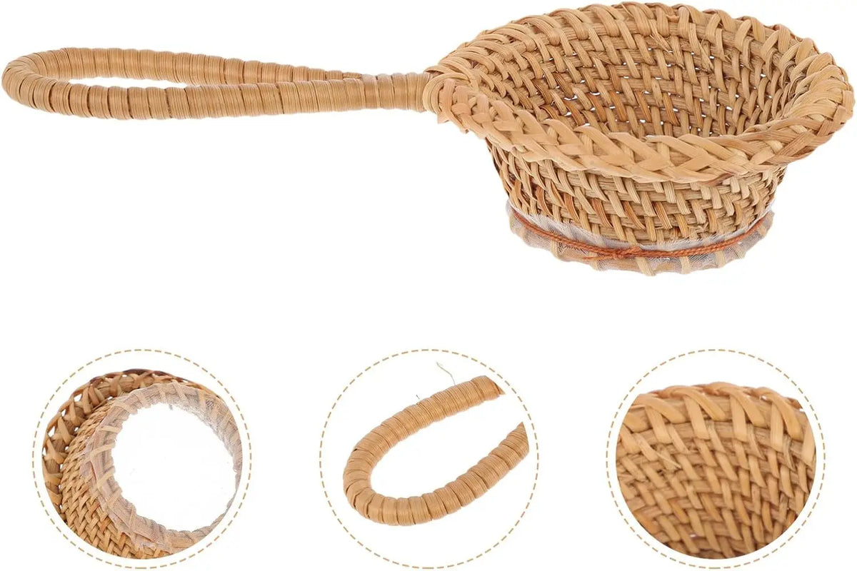 Rattan Tea Strainer – Handmade Fine Mesh Loose Leaf Infuser Tea Strainer SPOT