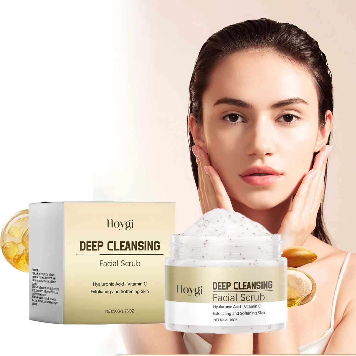Hoygi Deep Cleansing Facial Scrub – Exfoliate & Hydrate 50g Facial Exfoliating Scrub SPOT