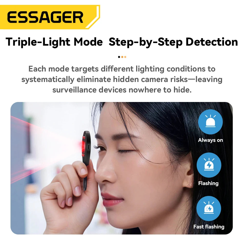 Essager Mini Hidden Camera Detector – Portable Anti-Spy Finder Camera Detector SPOT