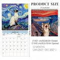 2027 Funny Cat Wall Calendar – Famous Painting Parodies Monthly Wall Calendar SPOT a