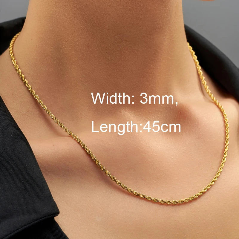 Gold Chunky Chain Link Necklace – Stainless Steel Women's Chain Link Necklace SPOT