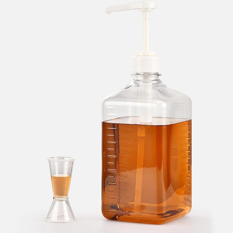 1600ml Syrup & Honey Dispenser Bottle with Pump & Scale Liquid Dispenser Bottle SPOT