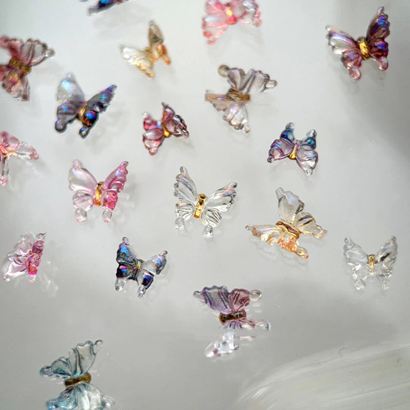30-Pack 3D Butterfly Nail Art Charms – Colorful Kawaii Decor Nail Art Charms SPOT