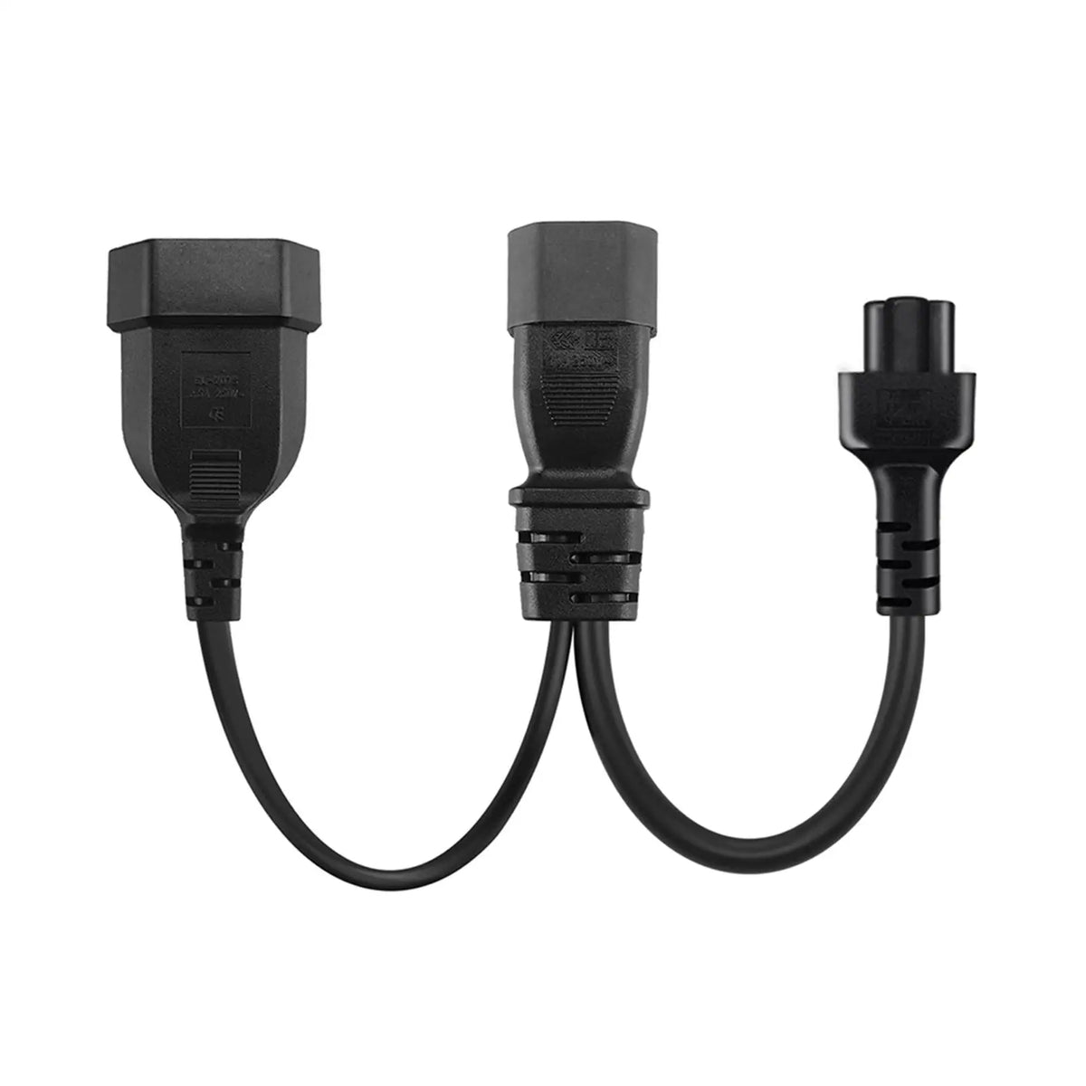 C14 to C5 Power Cable Y Splitter Adapter Cord 0.32m 13A Power Adapter Cable SPOT