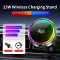 25W Magnetic Wireless Car Charger with Cooling Fan & RGB Wireless Car Charger SPOT BLACK