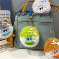 Fluffy Plush Duck Keychain – Cute Bow Bag Charm Pendant Plush Bag Charm SPOT Green