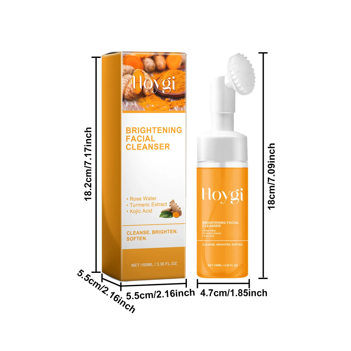 Hoygi Turmeric & Kojic Acid Foaming Facial Cleanser 100ml Foaming Facial Cleanser SPOT