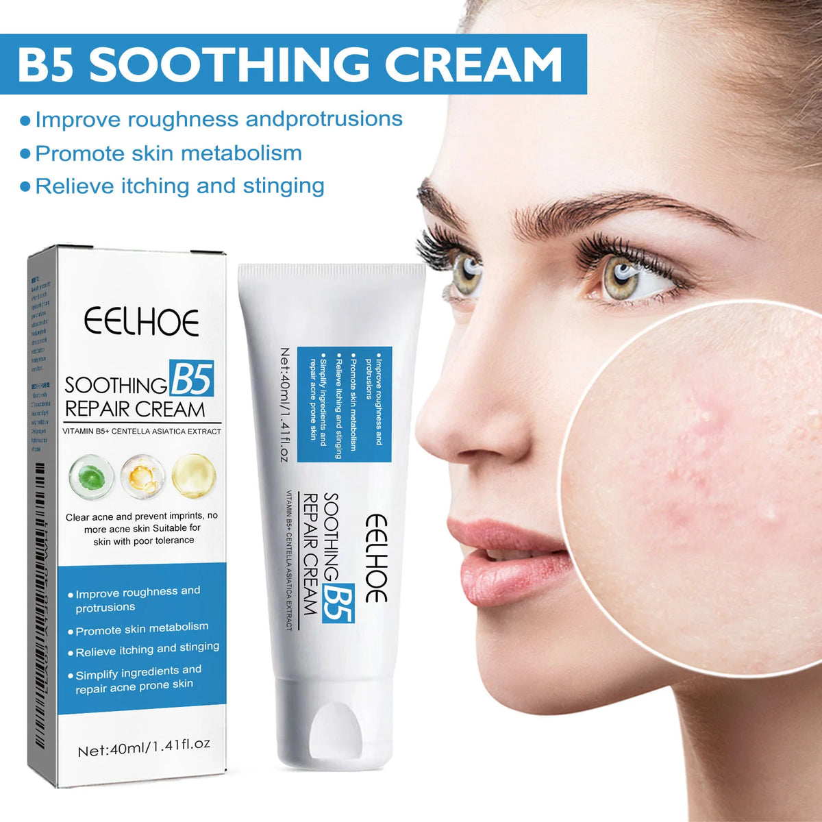 Eelhoe B5 Repair Face Cream – Vitamin B5 & Centella Asiatica Face Repair Cream SPOT