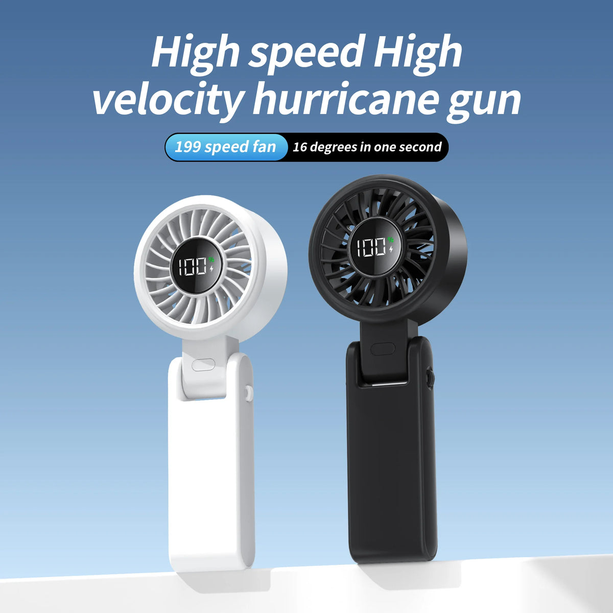 Digital Display Handheld Fan – USB Rechargeable Portable Mini Fan Handheld Portable Fan SPOT