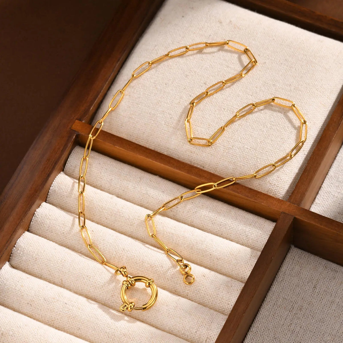 Meaeguet Stainless Steel Paperclip Pendant Necklace | Women Pendant Necklace SPOT