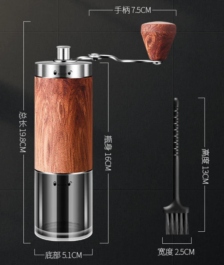 DUTRIEUX Manual Coffee Grinder – 304 Stainless Steel, 30g Manual Coffee Grinder SPOT WHITE