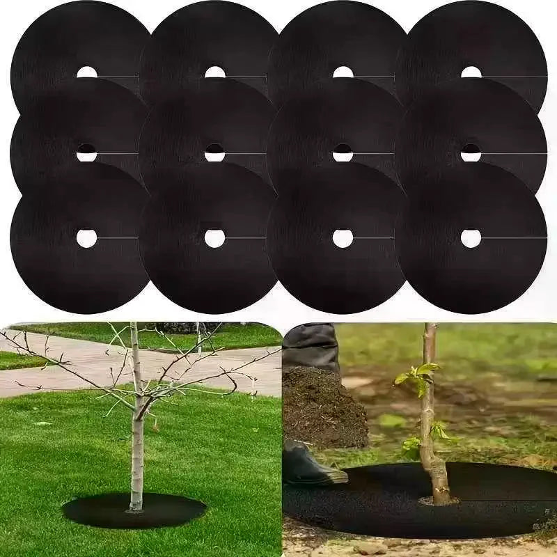 10-Pack Non-Woven Tree Mulch Rings – Reusable Weed Barrier Weed Barrier Mat SPOT