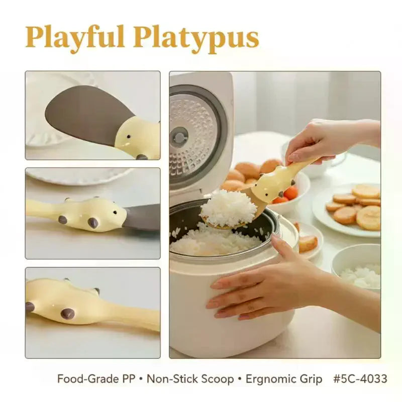 Duckbill Platypus Non-Stick Rice Spoon – Fun Kitchen Paddle Rice Spoon Paddle SPOT