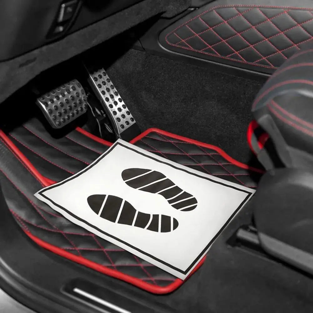 Disposable Paper Car Floor Mats 25/50-Pack – Foot Pad Protectors Disposable Car Mats SPOT