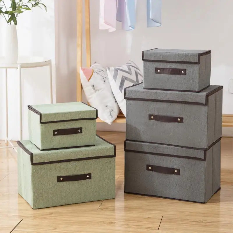 Foldable Non-Woven Storage Box – Dustproof Home Organizer Foldable Storage Box SPOT