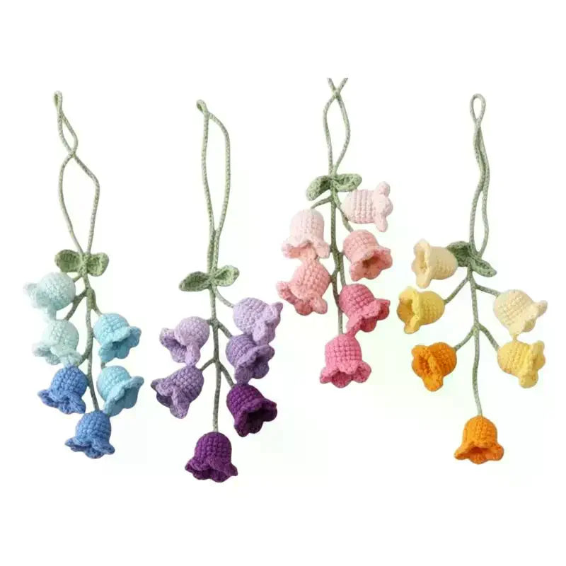 Handmade Crochet Lily of the Valley Hanging Charm Pendant Crochet Hanging Charm SPOT