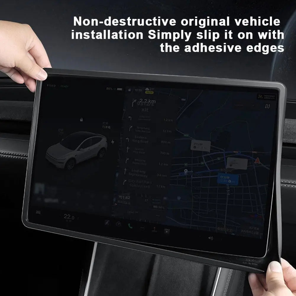 Silicone Screen Frame Cover for Tesla Model Y Juniper 2026 Screen Protector Frame SPOT