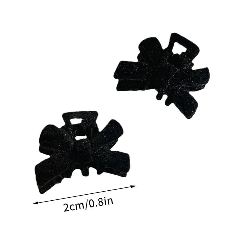 5-Pack Mini Velvet Bow Hair Claw Clips – Women & Girls Hair Bow Clips SPOT