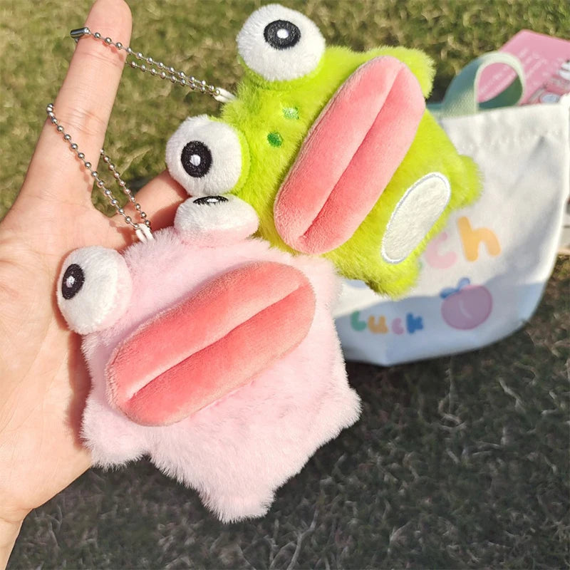 Cute Frog Plush Keychain – Cartoon Sausage Mouth Doll Charm Plush Keychain Charm SPOT