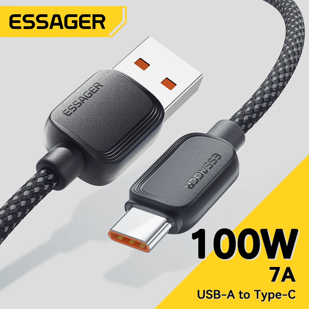 Essager 7A 100W USB-C Fast Charging Cable | Braided USB-C Charging Cable SPOT