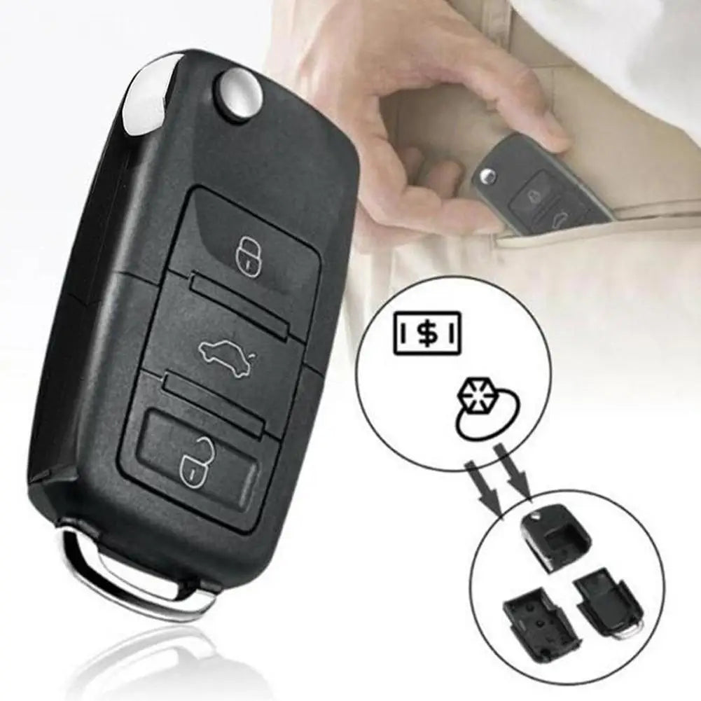 VW Volkswagen B5 3-Button Flip Remote Key Shell Replacement Key Shell Replacement SPOT