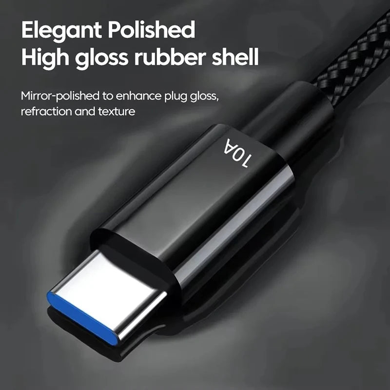 120W USB-A to USB-C Braided Fast Charging Data Cable USB-C Charging Cable SPOT