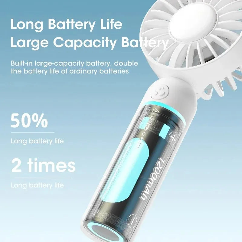 Mini USB Rechargeable Hand Fan – 3 Speed Portable Cooling Fan Handheld Mini Fan SPOT