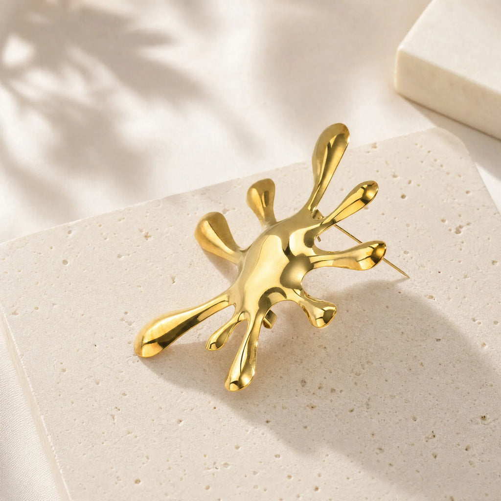 Meaeguet 18K Gold Plated Abstract Brooch Pin for Women Fashion Brooch Pin SPOT