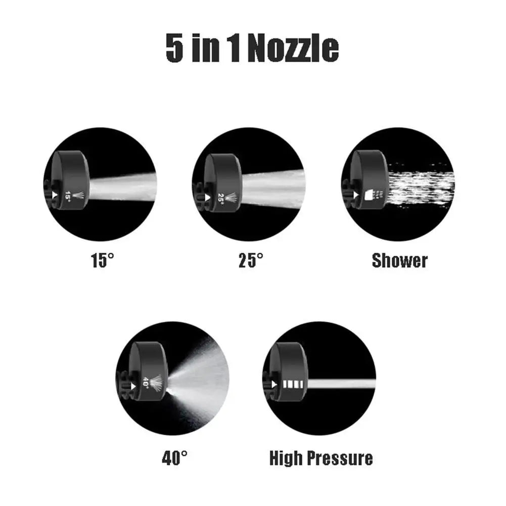 6-in-1 Pressure Washer Nozzle 1/4" Quick Connect 3000 PSI Pressure Washer Nozzle SPOT