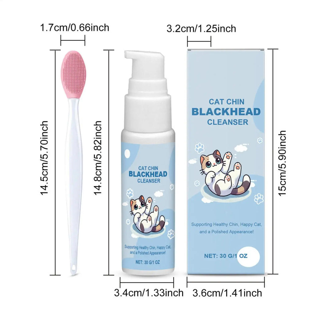 Cat Chin Care Kit with Cleaning Brush – Gentle Pet Grooming Pet Grooming Kit SPOT