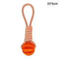 Interactive Dog Chew Toy – Food Leak Ball with Rope Pull Ring Dog Chew Toy SPOT A10