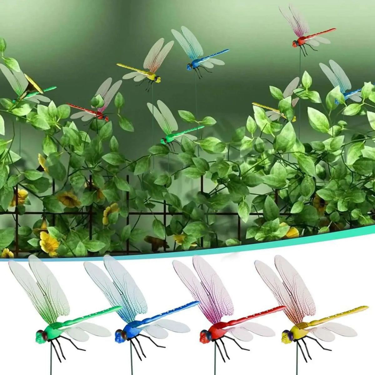 12-Pack 3D Dragonfly Clips – Garden & Hat Decorations Garden Decorative Clips SPOT