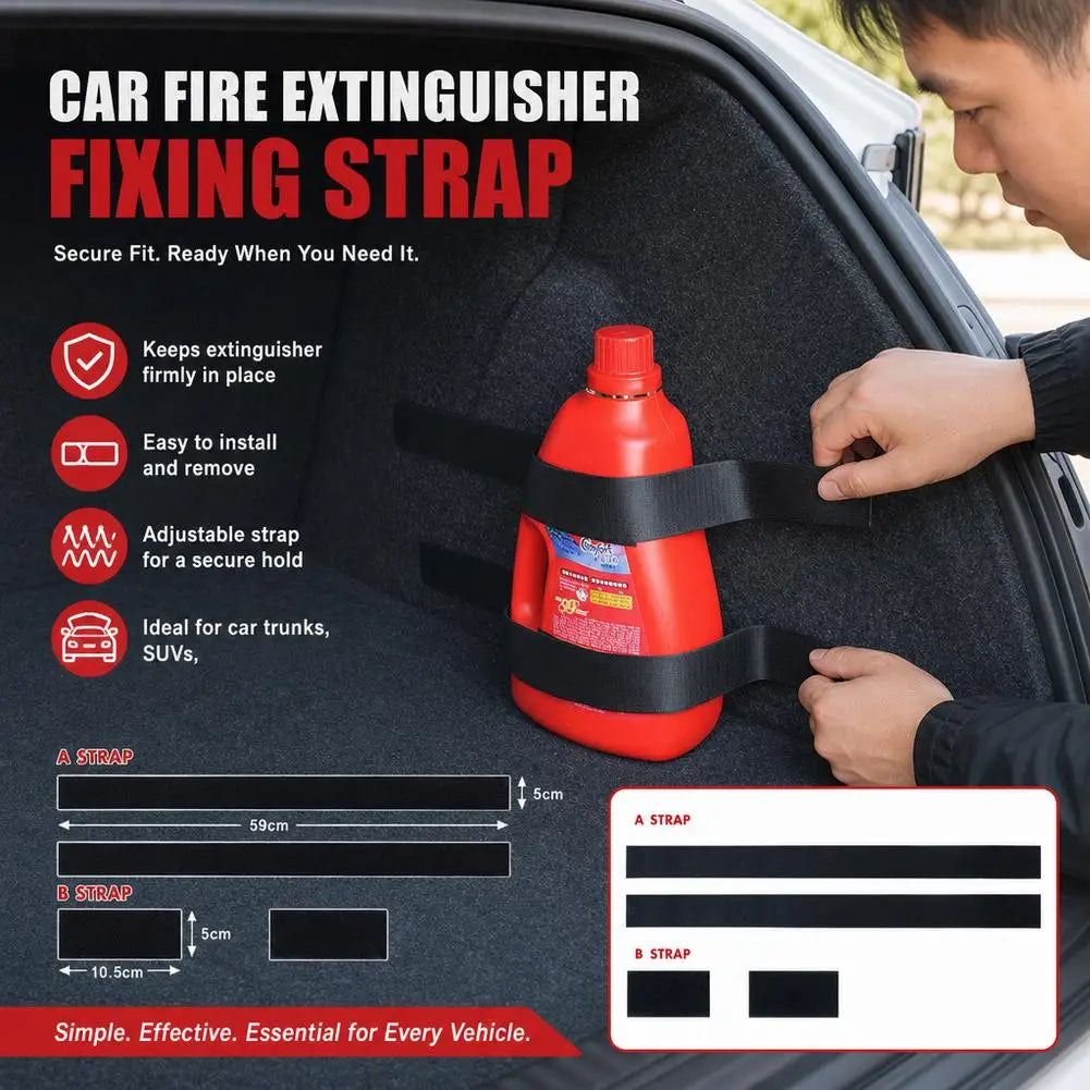 Car Trunk Cargo Securing Straps – Universal Hook & Loop Organizer Trunk Cargo Strap SPOT