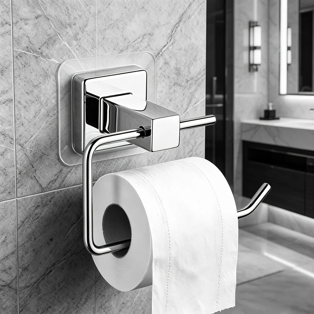 No-Drill Self-Adhesive Chrome Stainless Steel Toilet Paper Holder Toilet Paper Holder SPOT