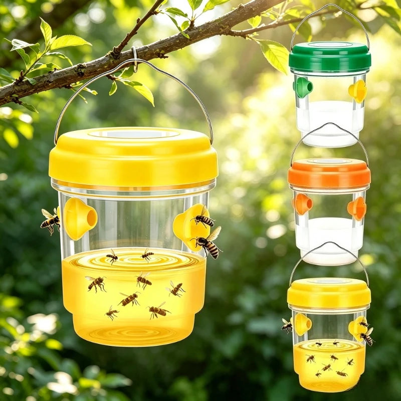 Clear Plastic Insect Trap with Lid – Outdoor Fly & Gnat Catcher Outdoor Insect Trap SPOT