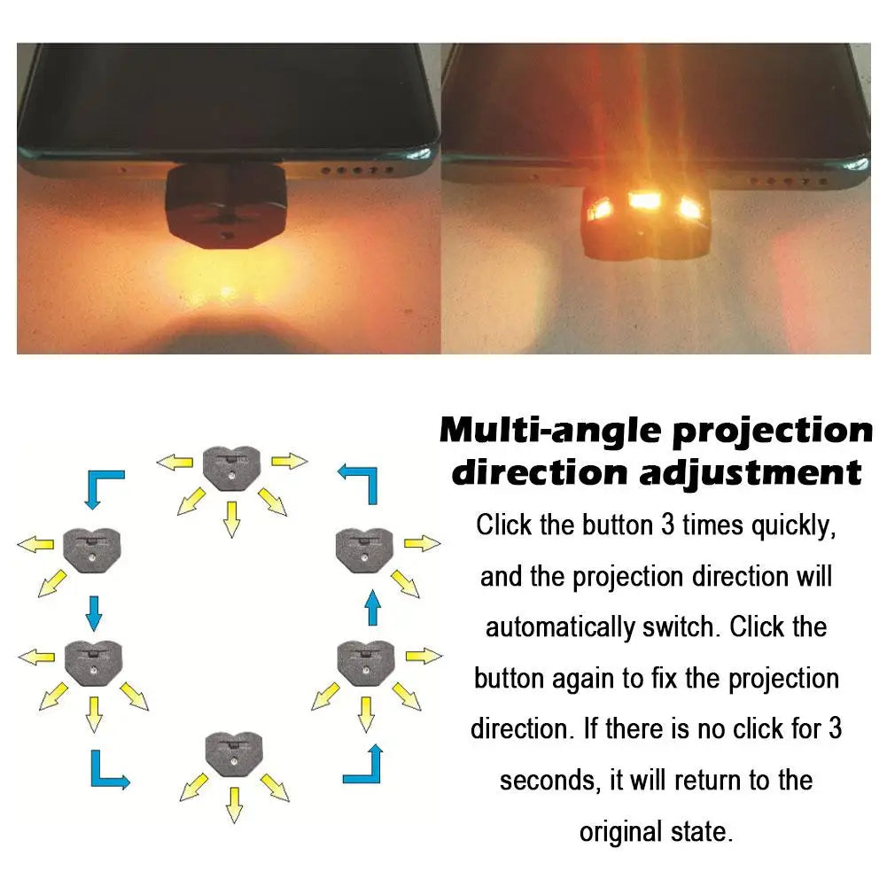 Mini USB-C RGB LED Car Ambient Light – 8-Color Interior Neon Car Ambient Light SPOT