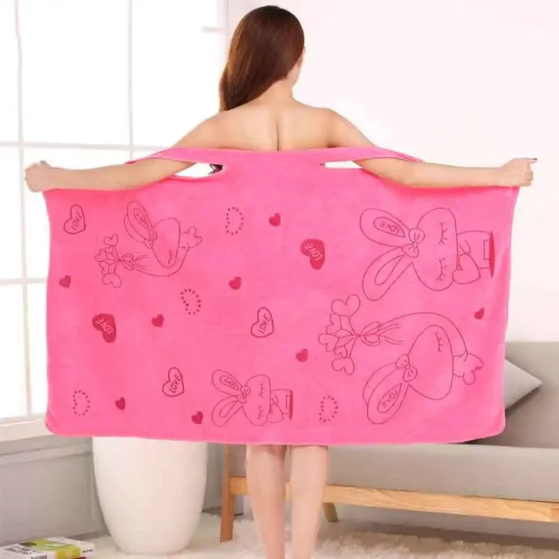 Women's Quick-Dry Wearable Microfiber Bath & Beach Towel Wearable Bath Towel SPOT