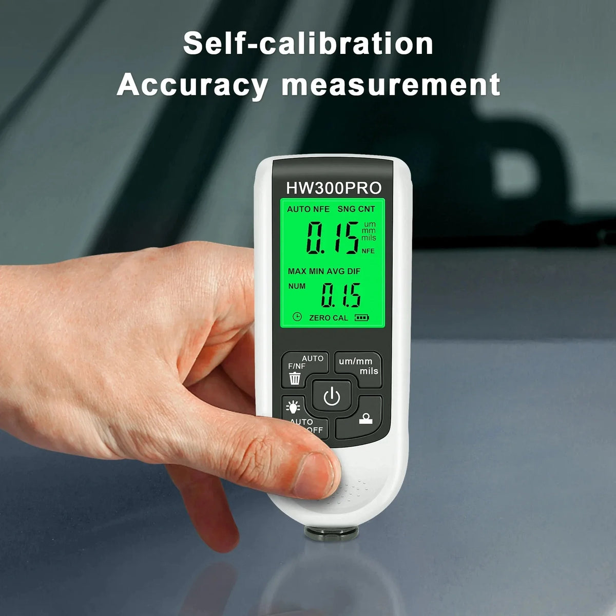 HW-300PRO Coating Thickness Gauge 0-2000µm Fe/NFe Tester Coating Thickness Gauge SPOT