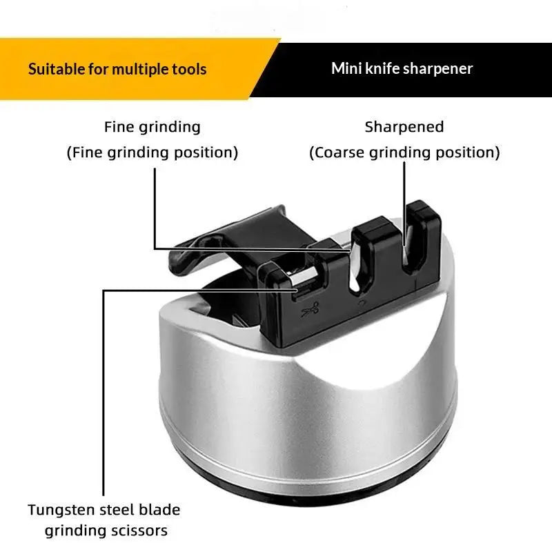 Tungsten Steel Knife & Scissors Sharpener with Non-Slip Base Knife Sharpener SPOT