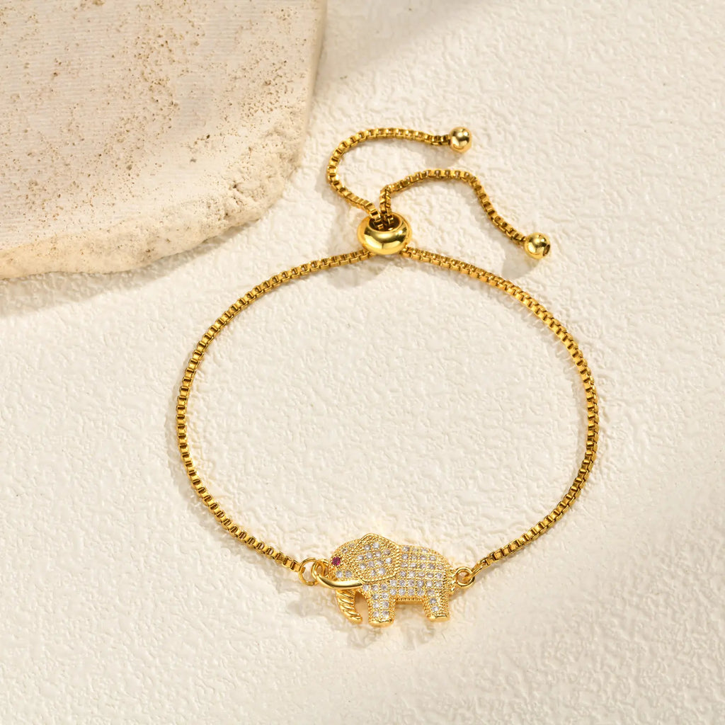 Colorful CZ Charm Bracelet – Adjustable Bangle for Women CZ Charm Bracelet SPOT