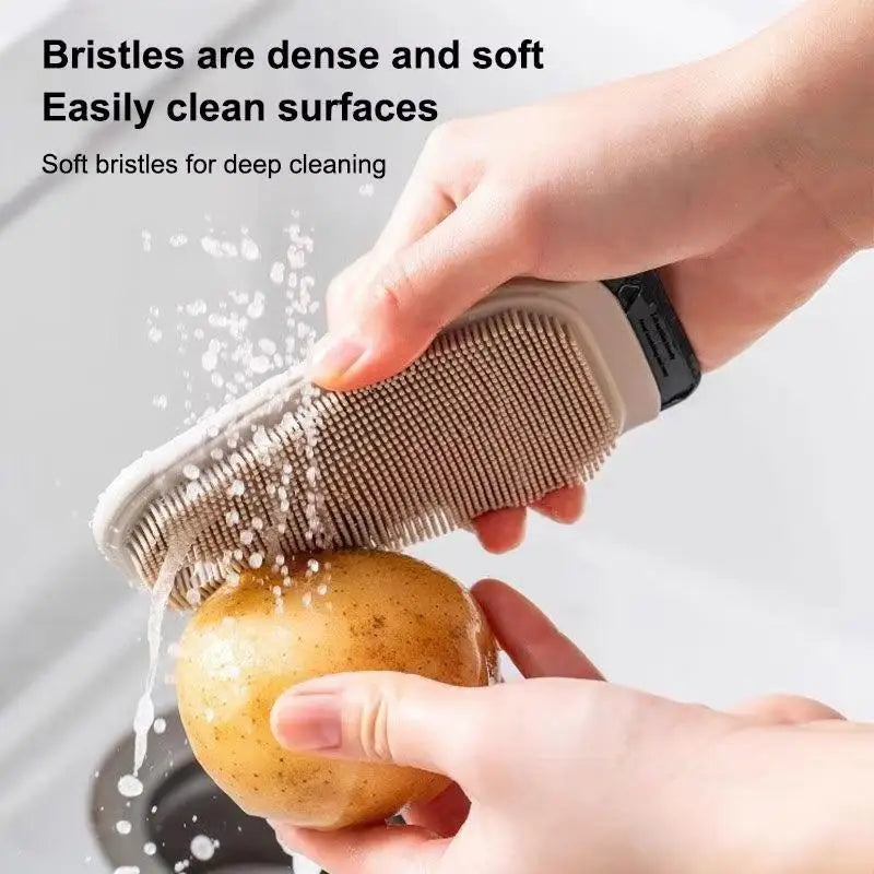 Double-Sided TPR Dish Scrubber – Non-Scratch Kitchen Brush Kitchen Cleaning Brush SPOT