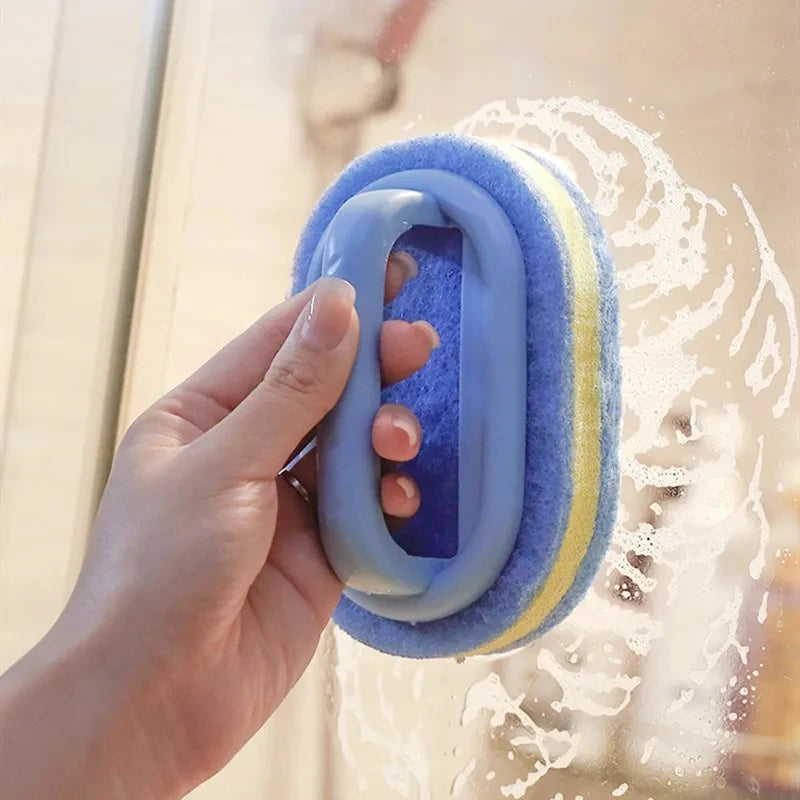 Sponge Cleaning Brush with Handle – Kitchen & Bathroom Scrubber Cleaning Brush SPOT