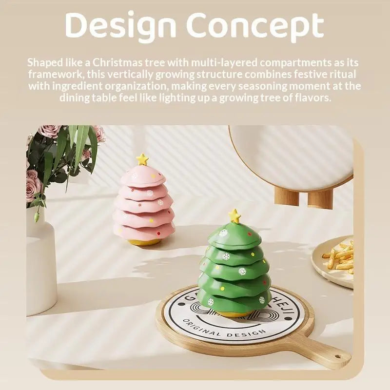 Christmas Tree Stackable Ceramic Dipping Dish Set – 5 Tier Ceramic Dipping Dish Set SPOT