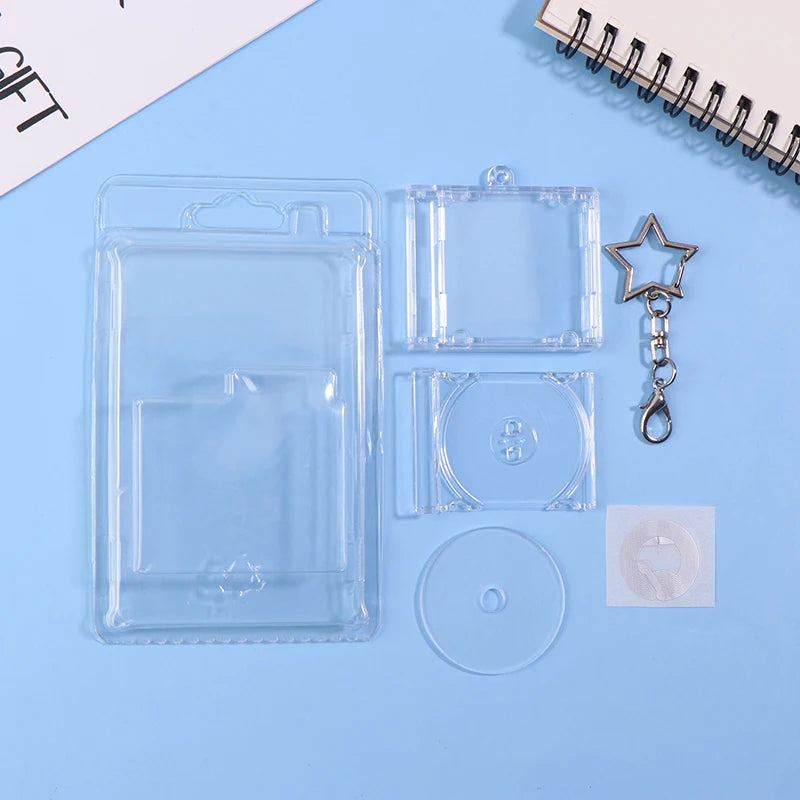 Mini NFC CD Disc Case Keychain – DIY Customizable Charm NFC Keychain Charm SPOT A5