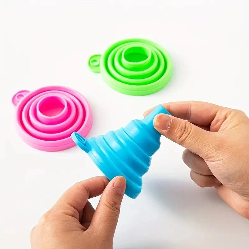 Foldable Silicone Funnel – Collapsible BPA-Free Mini Funnel Silicone Kitchen Funnel SPOT