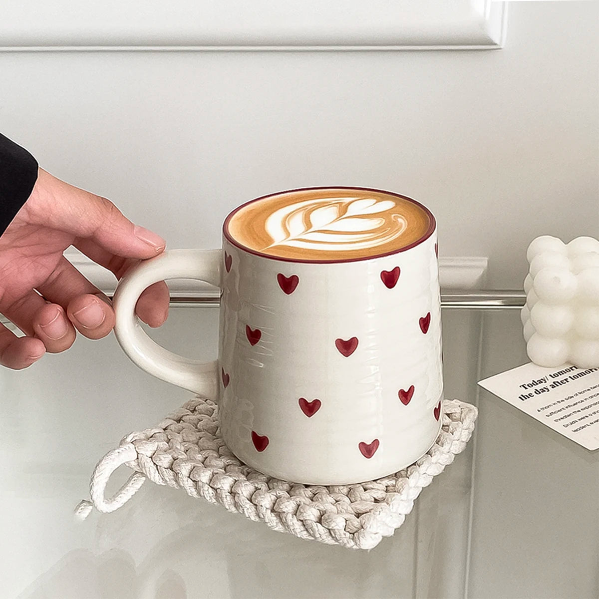 Heart-Shaped Ceramic Mug – Porcelain Coffee Cup & Gift Ceramic Coffee Mug SPOT